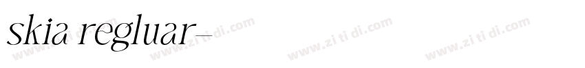 skia regluar字体转换